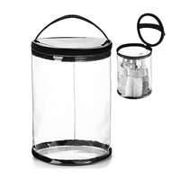 Sac de toilette transparent imperméable avec logo personnalisé, organiseur de voyage portable pour la douche