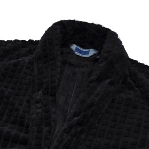 Pijamas de <span class=keywords><strong>Hombre</strong></span> con Cuello Chal, Manga Larga, Felpa Suave, 100% Poliéster, Tela de Franela, Transpirable, Térmico, Cálido para Invierno, Estilo Casual - Product Image 6