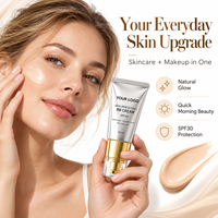 Crème BB Vegan pour le visage, crème BB/CC nourrissante, légère, unifie le teint, hydrate, base de maquillage naturelle pour le visage, 30 ml avec SPF30, sans logo