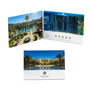 Reklam tanıtım Video broşür kartı 7 inç baskı LCD ekran kitap dijital katalog Tarjeta De Video