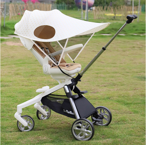 Pare-soleil pour poussette noire pour bébé, housse de protection solaire pour poussette pour <span class=keywords><strong>porte</strong></span>-bébé universel - Product Image 4