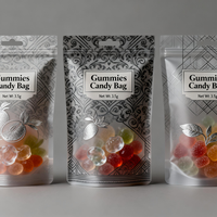 Sachets personnalisés refermables pour bonbons gélifiés, pochettes transparentes mates résistantes à l'humidité