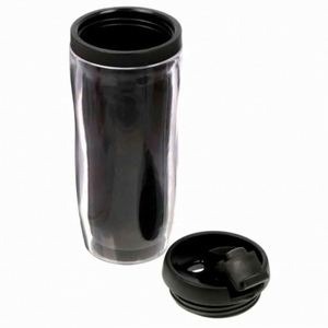 Vaso de Plástico Verde con Tapa Antiderrames, Taza de Viaje de Diseño Moderno y Forma Recta - Product Image 5