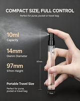 Flacons de parfum cylindriques vides en verre de 2 ml, 3 ml, 5 ml, 10 ml en gros, gravure personnalisée OEM, faible MOQ, conteneurs de parfum en gros avec boîte