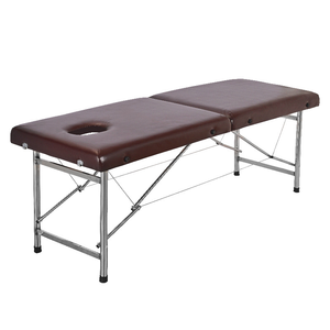Lit de massage pliant en aluminium professionnel de vente directe d'usine avec la mousse de mémoire et la base d'acier inoxydable - Product Image 1