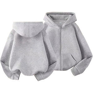 Felpe <span class=keywords><strong>con</strong></span> Cappuccio e <span class=keywords><strong>Zip</strong></span> per Ragazze, Classiche a Maniche Lunghe, Oversize <span class=keywords><strong>con</strong></span> <span class=keywords><strong>Zip</strong></span> Integrale per Adolescenti e Bambine - Product Image 1