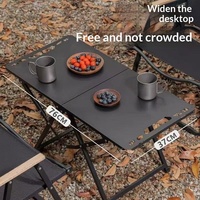 Table de camping pliable à montage rapide, en acier carbone épaissi, imperméable, multifonctionnelle, pour le camping en famille