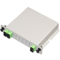 Répartiteur optique à fibre 1x2 SC APC PLC SM monomode passif, connecteur optique pour boîtier de distribution FTTH et panneau de brassage