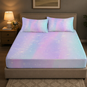 Vibrant Fashion Microfiber 3 Pieces Fitted Sheet Set Wrinkle Free Cozy 3D Rainbow 400TC <strong>Bedding</strong> for <strong>Teenager</strong> Bedroom - Product Image 1