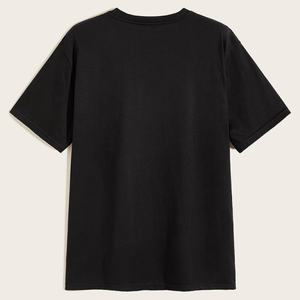 Camiseta de Gran Tamaño con Bordado de Chenilla 100% Algodón para Hombre, Personalizada al por Mayor, Camiseta con Logotipo Bordado 100% Algodón Orgánico - Product Image 2