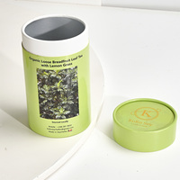 Boîtes cylindriques en carton recyclables et jetables de qualité alimentaire pour le thé, tubes en papier estampés pour l'emballage du thé