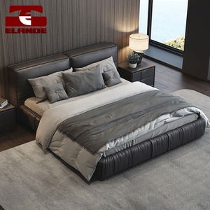 Lit en cuir capitonné, style moderne, luxe léger, minimaliste, <span class=keywords><strong>lits</strong></span> de chambre à coucher, 1,8 m, lit <span class=keywords><strong>double</strong></span> en cuir, chambre à coucher, lit <span class=keywords><strong>double</strong></span> - Product Image 5