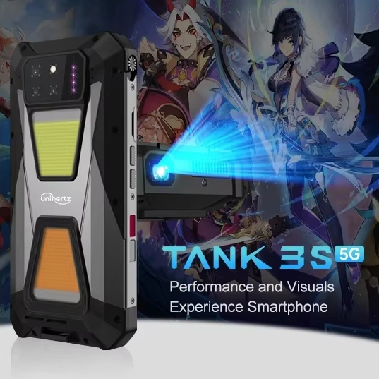 Unihertz 8849 Tank 3S Rugged Smartphone 5G Android 14 Night Vision Camera Projector Phone 16+512GB 15600mAh IR Blaster Mobile
