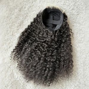 5x5 <b>Deep</b> <b>wave</b> HD Lace Closure Brazilian Human Hair <b>Wigs</b> Loose and fluffy texture 24inch 150% Density Natural Black - Product Image 5