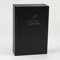 Carnet de notes personnalisé à couverture rigide avec bords pulvérisés et logo pour cadeau d'entreprise et publication haut de gamme