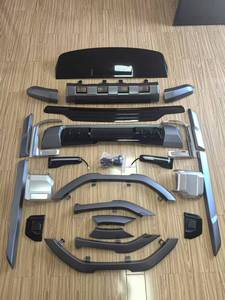 Bodykit Toyota per Prado 2024 LC250, da vecchio a nuovo, stile M, minigonne laterali, alettone posteriore, labbro anteriore cromato, ricambi auto, kit carrozzeria Plug and Play - Product Image 6