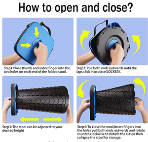 Chaise de <span class=keywords><strong>camping</strong></span> pliable extensible pour l'extérieur, la pêche, la randonnée, chaise de plage portable en plastique pliable et rétractable - Product Image 4