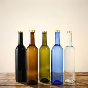Bouteille en verre vide personnalisée de 750 ml et 500 ml pour vin, vodka, whisky, liqueur, jus, spiritueux avec bouchon en liège, logo personnalisé, super qualité - Product Image 1