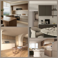 Meubles de cuisine modernes personnalisables pour toute la maison, armoires de rangement étanches sur mesure pour l'aménagement intérieur et commercial