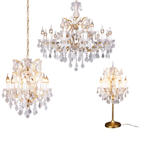 Rétro Maison Décor Éclairage Intérieur Pendentif Lumière Moderne Lustre Or De Luxe Cristal Vintage Lampe