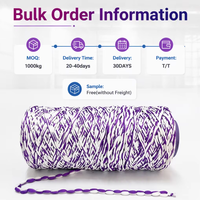Fil de microfibre 100 % polyester pour serpillière, personnalisable en usine, pour le nettoyage des sols