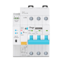 Disjoncteur intelligent 3P sur rail DIN 63A 10KA 30mA Tuya avec protection contre les fuites à la terre et mesure triphasée Chayo