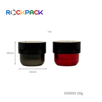 Pot vide rond rouge de 20g pour crème cosmétique avec couvercle à vis pour soins de la peau