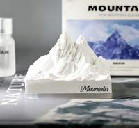 Diffuseur de parfum pour voiture en pierre Montagne enneigée, coffret cadeau, sans plomb, sans alcool, longue durée 6 mois, sans flamme, ensemble d'huiles essentielles pour intérieur