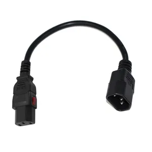 Conector de bloqueo de salida Iec W-Lock Cable 3 pines EE. UU. C14 a V Cable de alimentación Socket C13