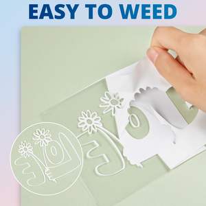 Rollo de Vinilo Termotransferible Blanco HTV, Vinilo Termoadhesivo Blanco HTV para Cricut y Camisetas - Product Image 2