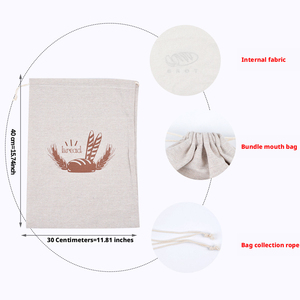 <span class=keywords><strong>Sacchetto</strong></span> per Pane Personalizzato <span class=keywords><strong>in</strong></span> Cotone e Lino, Borsa Riutilizzabile con Cordoncino, Confezione per Alimenti, Borse per la Spesa con Manici - Product Image 6