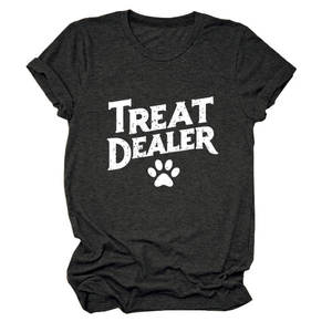 Camiseta de manga corta para mujer con cuello redondo que combina con todo, informal, de temperamento cómodo, superventas - Product Image 1