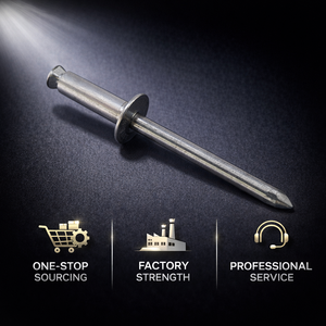 Rivets aveugles à tête champignon en acier inoxydable, mandrin de rupture, norme GB 12618 Classe 6, 1/4 po - Product Image 1