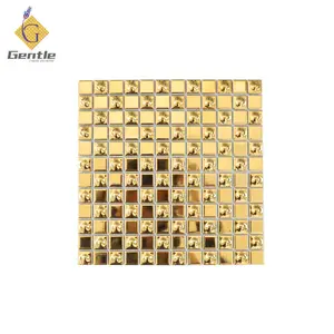 Foshan cheap 4d golden shining glossy ceramic mosaic dubai popular design 5D SURFACE ceramic mosaic