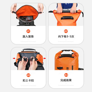 Outdoor <b>Waterproof</b> <b>Backpack</b> 20L-30L Nylon River Tracing Swim Dive Bag - Product Image 2