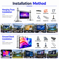 Pantalla LED a Todo Color P2.9 de 500x500mm, Video Wall HD IP65 Resistente al Agua para Interiores/Exteriores, Garantía de 5 Años, Pantalla LED para Fiestas y Bodas