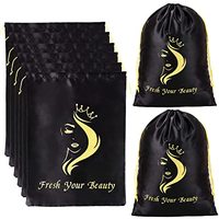 Sac d'emballage de cheveux en soie pour le regroupement en gros perruque sac en satin avec cordon perruque outils de coiffure organisateur pour la maison et le salo