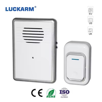 Kit de sonnette sans fil LUCKARM A3903 - 1 émetteur-récepteur, installation facile, faible consommation, design moderne pour maison/appartement