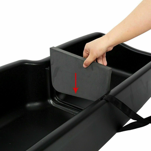 Boîte de rangement sous le siège pour Ford F150 SuperCrew/Crew Cab 2015-2025, organisateur noir - Product Image 2