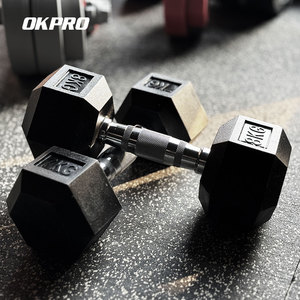 OKPRO Vente en gros <span class=keywords><strong>pas</strong></span> <span class=keywords><strong>cher</strong></span> <span class=keywords><strong>Acheter</strong></span> en ligne Gym Fitness Musculation Hex Haltère en caoutchouc - Product Image 6
