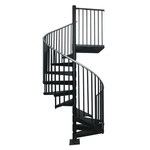 מקום מסוגננת חיסכון ספירלת מדרגות גמישה ועמידה חיצוני פלדת ספירלת מדרגות