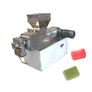 Shampoo soap bar extruding and cutting machine, toilet soap extruder soap making machine