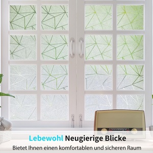 <span class=keywords><strong>Film</strong></span> de fenêtre <span class=keywords><strong>opaque</strong></span> en PVC, motif triangulaire, adhésion électrostatique, protection UV, <span class=keywords><strong>film</strong></span> décoratif pour l'intimité - Product Image 4