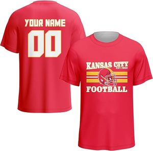卸売マイアミニューヨークフットボールジャージーカスタム半袖フットボールジャージー名番号Tシャツゲーム日服 - Product Image 4