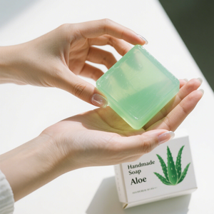 Tự nhiên làm bằng tay Aloe Vera Xà phòng thanh-Giữ ẩm & nhẹ nhàng xà phòng hữu cơ, OEM/ODM nhãn hiệu riêng sản phẩm chăm sóc da - Product Image 1