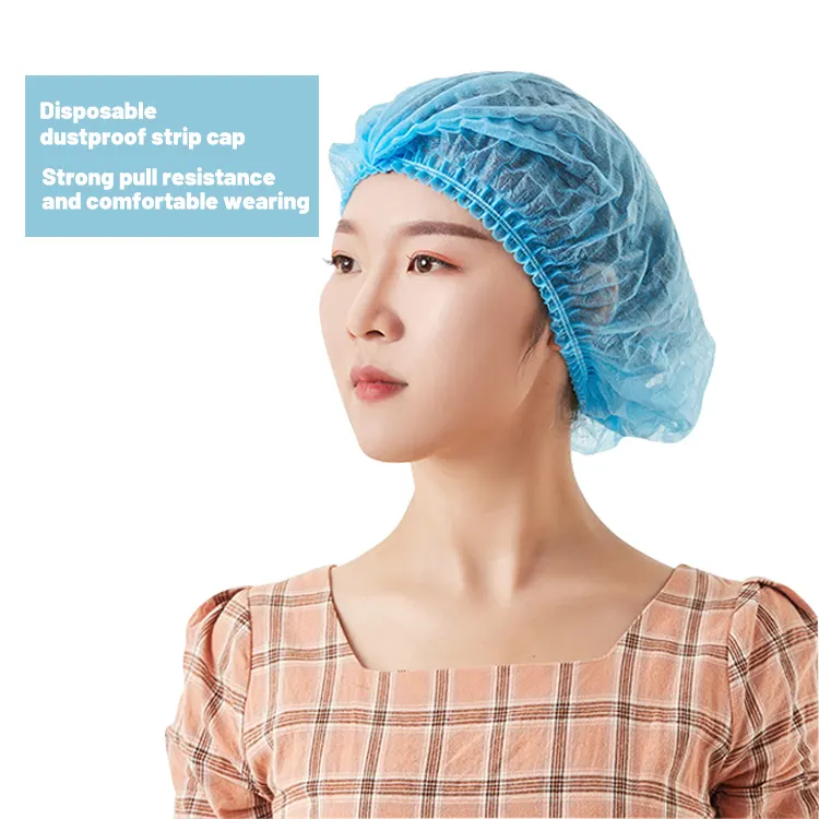 New giá rẻ nhà máy Y Tế Mỹ phẩm cung cấp Head Cover dùng một lần hairnet không dệt vải Dải bouffant cap
