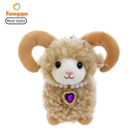 Porte-clés en peluche agneau debout, jouet en coton PP, poupée animale mignonne, pendentif de sac à dos Alpaca, cadeau d'anniversaire pour enfants, vente en gros et au détail