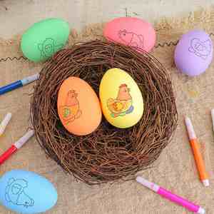 Huevos de Pascua Pintados a Mano, Regalos Hechos a Mano para Niños, Conjuntos de Decoración para Fiestas DIY - Product Image 4
