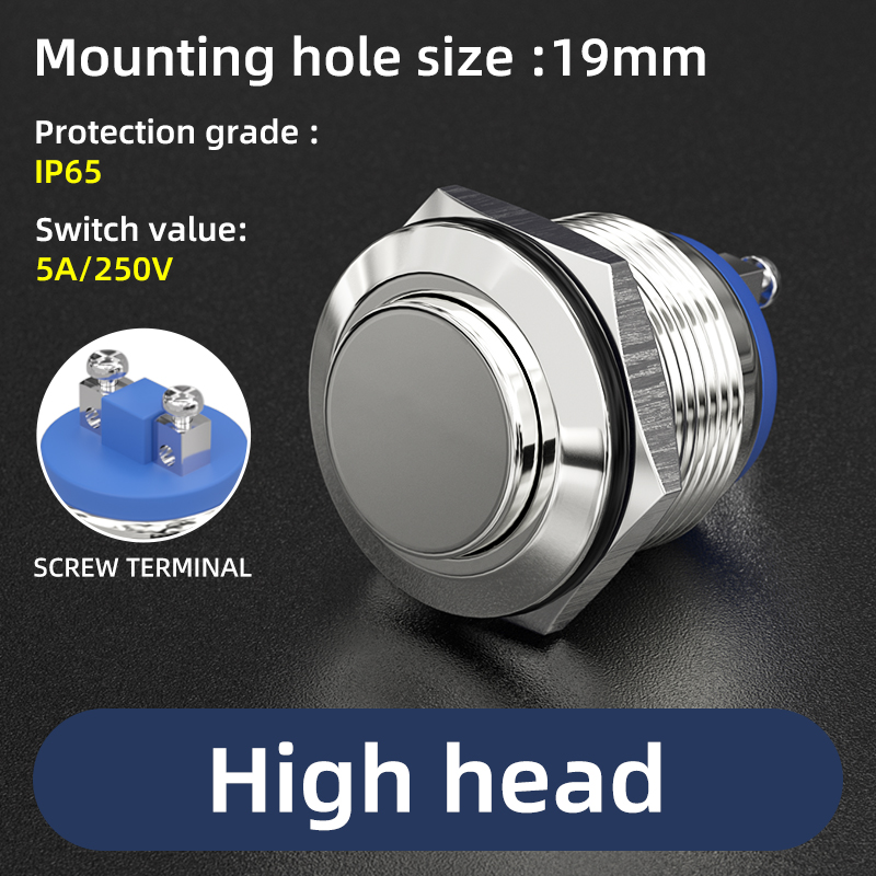 Terminal de tornillo de cabeza alta de 19 mm, 5 A/250 V