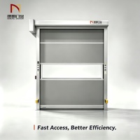 Porte à enroulement rapide en PVC gris / Porte à enroulement rapide industrielle avec détection radar pour entrepôt, salle blanche, usine